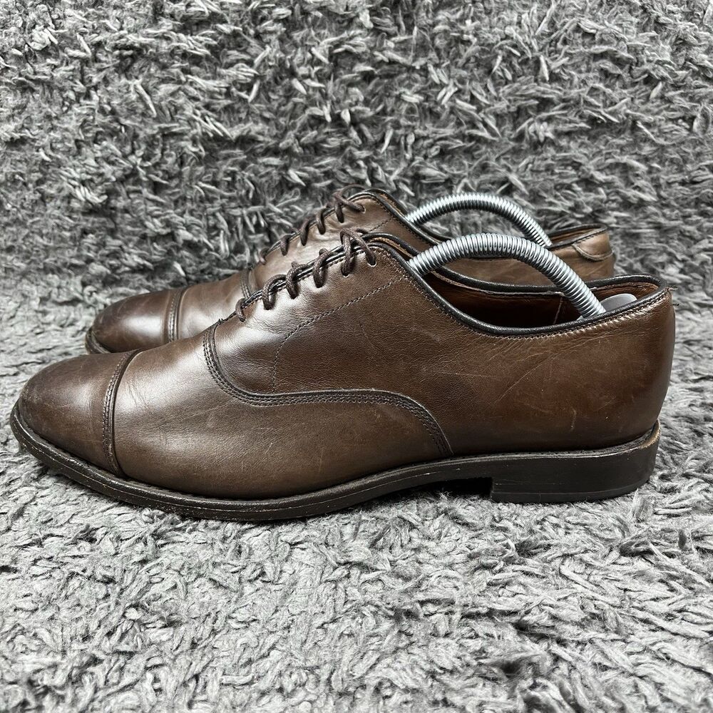 Allen Edmonds Park Avenue mens 10 D cap toe brown